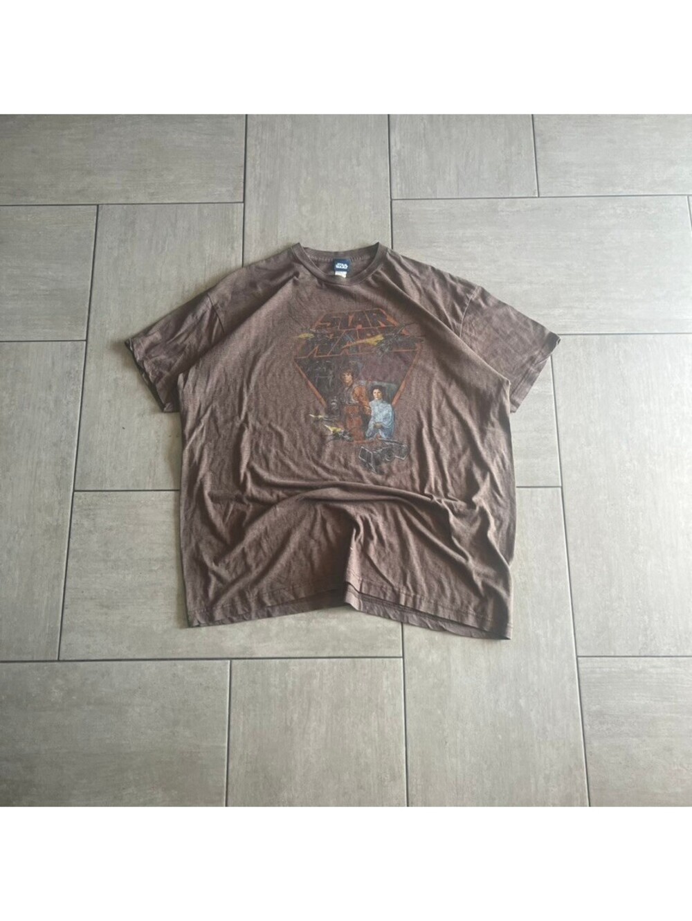 Star Wars Graphic Brown Short Sleeve T-Shirt Size XXL